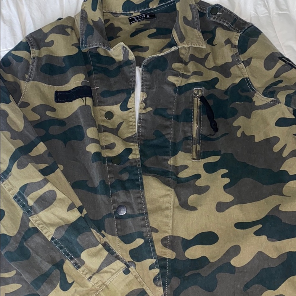 Faux Military Jacket
